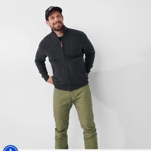 Fjallraven Ovik Zip Cardigan Knit Green Medium